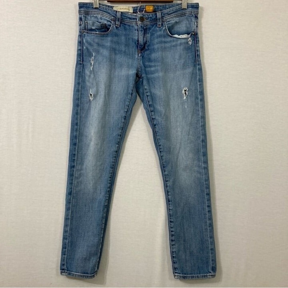 Pilcro and the Letterpress Distressed Low Rise Slim Leg Jeans size 28
